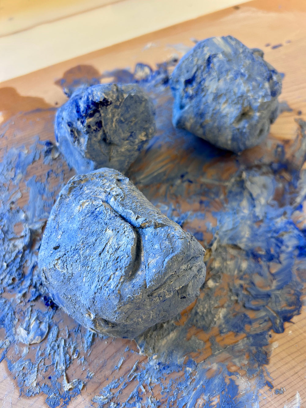 Preparing the clay